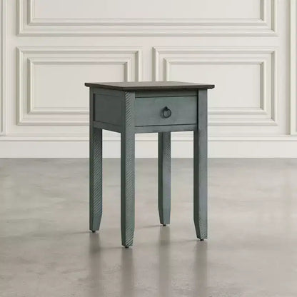 Jofran,Devon Farmhouse Distressed Solid Wood End Table