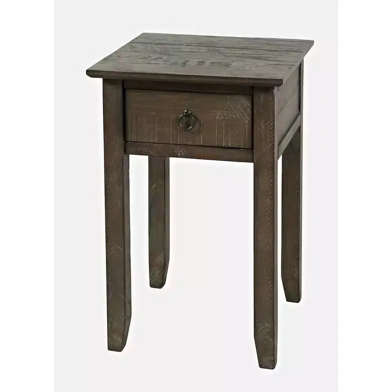Jofran,Devon Farmhouse Distressed Solid Wood End Table