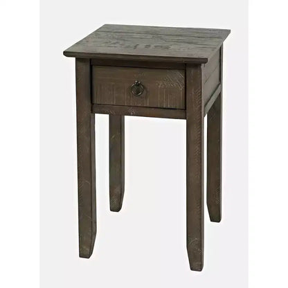 Jofran,Devon Farmhouse Distressed Solid Wood End Table