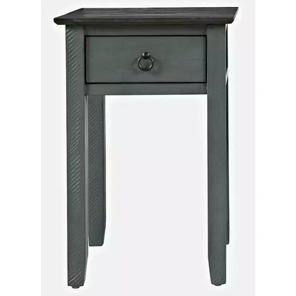 Jofran,Devon Farmhouse Distressed Solid Wood End Table