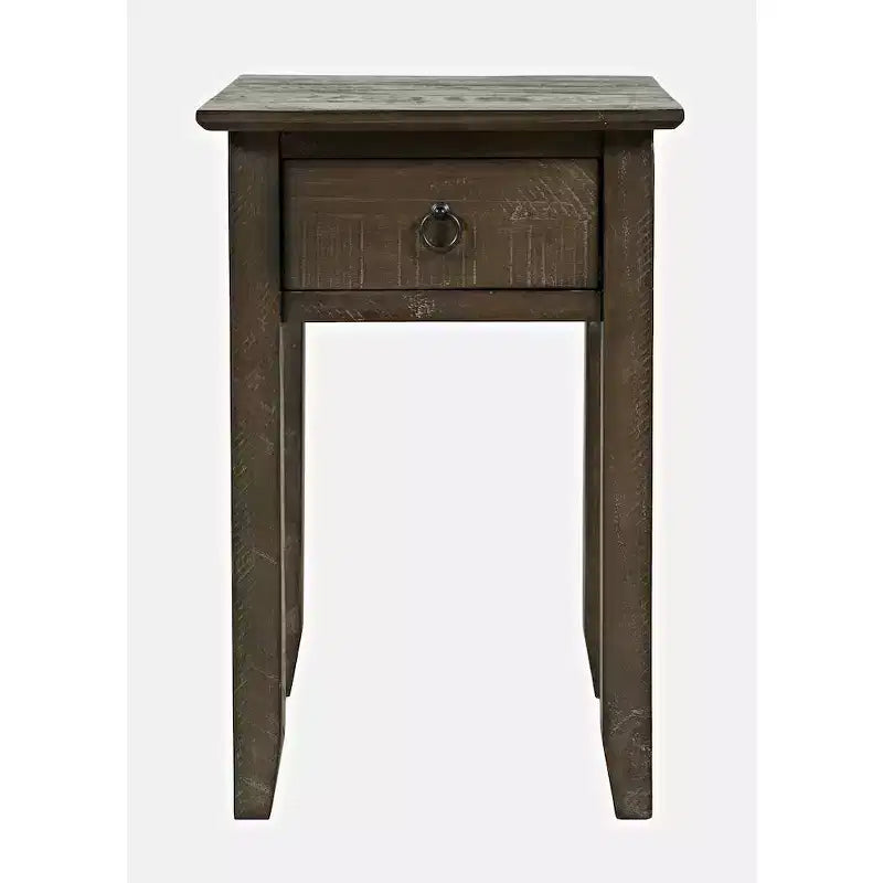 Jofran,Devon Farmhouse Distressed Solid Wood End Table