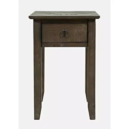 Jofran,Devon Farmhouse Distressed Solid Wood End Table