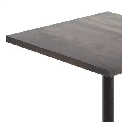 Flash Furniture Bennett Square Solid Wood Commercial Indoor Tabletop with 30 x 30 Dining Height Rust-Resistant Cast Iron X-Base