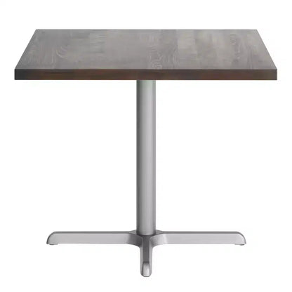 Flash Furniture Bennett Square Solid Wood Commercial Indoor Tabletop with 30 x 30 Dining Height Rust-Resistant Cast Iron X-Base