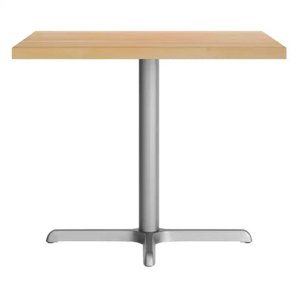 Flash Furniture Bennett Square Solid Wood Commercial Indoor Tabletop with 30 x 30 Dining Height Rust-Resistant Cast Iron X-Base