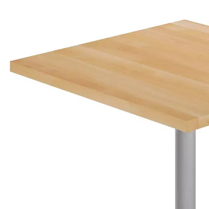 Flash Furniture Bennett Square Solid Wood Commercial Indoor Tabletop with 30 x 30 Dining Height Rust-Resistant Cast Iron X-Base
