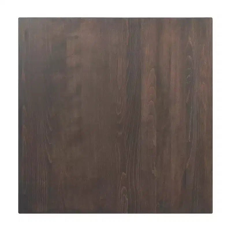 Flash Furniture Bennett Square Solid Wood Commercial Indoor Tabletop with 30 x 30 Dining Height Rust-Resistant Cast Iron X-Base