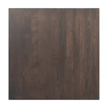 Flash Furniture Bennett Square Solid Wood Commercial Indoor Tabletop with 30 x 30 Dining Height Rust-Resistant Cast Iron X-Base