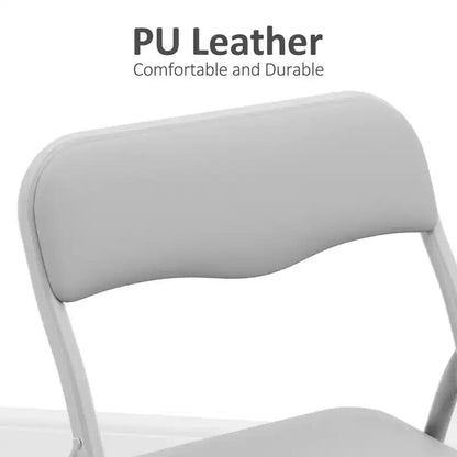 Set of 3 Folding Table and Chair with PU Upholstered - Perfect for Eating, Reading, and Playing