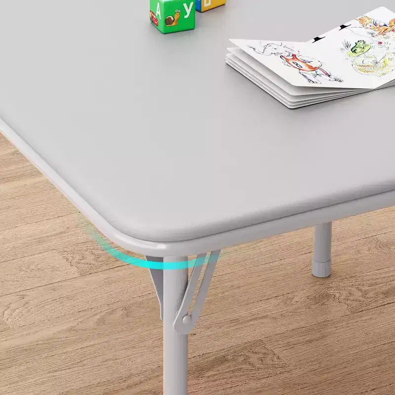 Set of 3 Folding Table and Chair with PU Upholstered - Perfect for Eating, Reading, and Playing