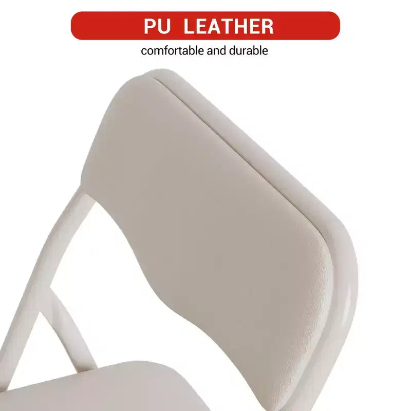 Set of 3 Folding Table and Chair with PU Upholstered - Perfect for Eating, Reading, and Playing