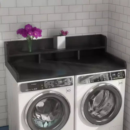 Washer Dryer Countertop,Laundry Wood Shelf Topper,Depth Double Layer Organizer for Dryer Laundry Hamper Counter Storage Organization