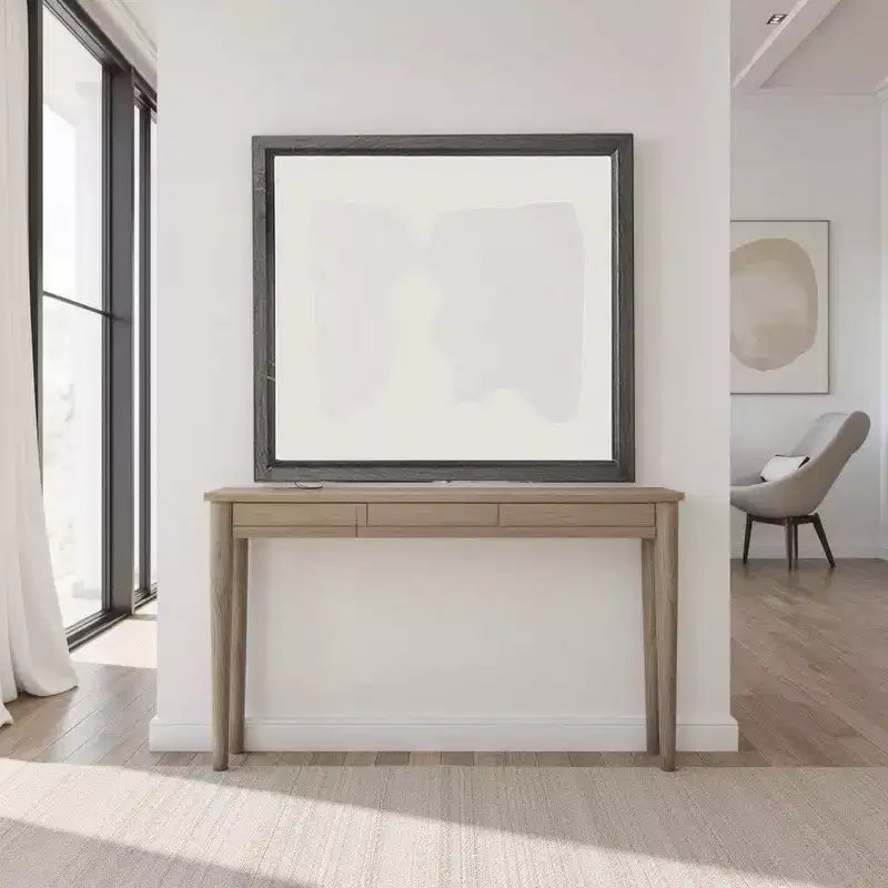Royal Hampton Dresser Vanity Mirror, 39 Inch Contemporary Gray Wood Frame