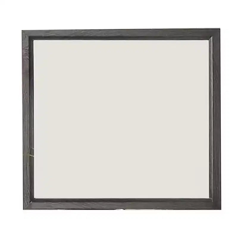 Royal Hampton Dresser Vanity Mirror, 39 Inch Contemporary Gray Wood Frame