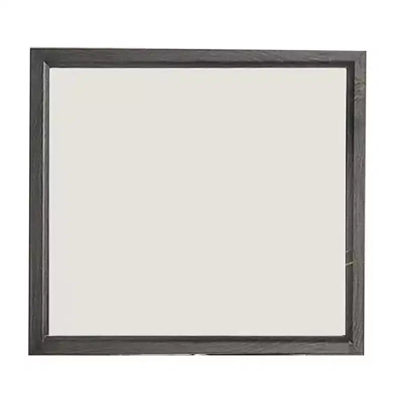 Royal Hampton Dresser Vanity Mirror, 39 Inch Contemporary Gray Wood Frame