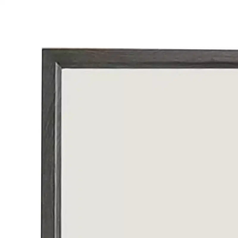 Royal Hampton Dresser Vanity Mirror, 39 Inch Contemporary Gray Wood Frame