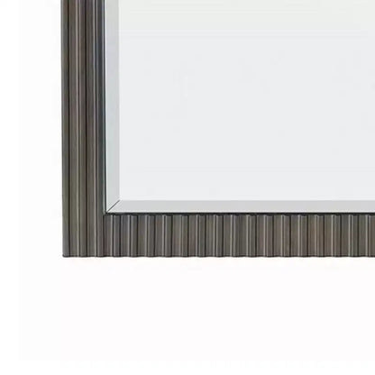Miroir de commode Royal Hampton, bois marron expresso, cadre rectangulaire élégant 36x42