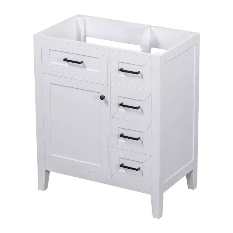 MAYEERTY 30 Bathroom Vanity without Sink Cabinet Base Solid Frame MDF Drawers Green