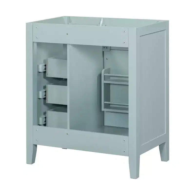 MAYEERTY 30 Bathroom Vanity without Sink Cabinet Base Solid Frame MDF Drawers Green