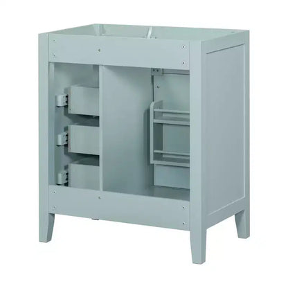 MAYEERTY 30 Bathroom Vanity without Sink Cabinet Base Solid Frame MDF Drawers Green
