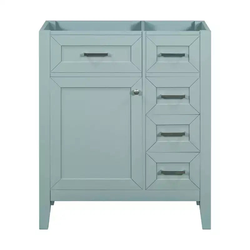 MAYEERTY 30 Bathroom Vanity without Sink Cabinet Base Solid Frame MDF Drawers Green