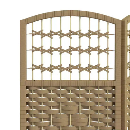 3 Panel Folding Room Divider Portable Privacy Screen Wave Fiber Room Partition for Home Office
