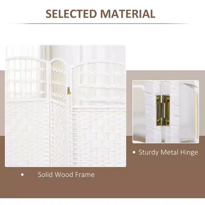 3 Panel Folding Room Divider Portable Privacy Screen Wave Fiber Room Partition for Home Office