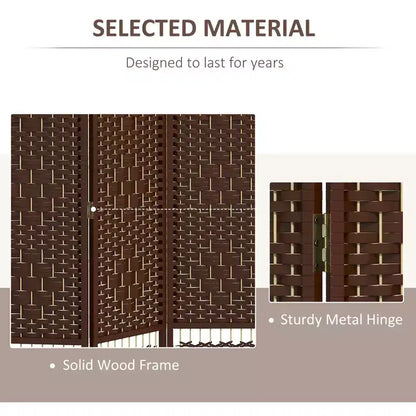 3 Panel Folding Room Divider Portable Privacy Screen Wave Fiber Room Partition for Home Office