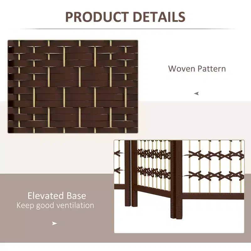 3 Panel Folding Room Divider Portable Privacy Screen Wave Fiber Room Partition for Home Office