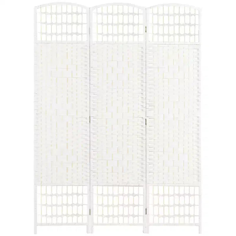 3 Panel Folding Room Divider Portable Privacy Screen Wave Fiber Room Partition for Home Office