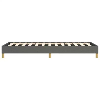 Cadre de lit Gris Foncé Polyester, Contreplaqué, Bois d'ingénierie Twin XL