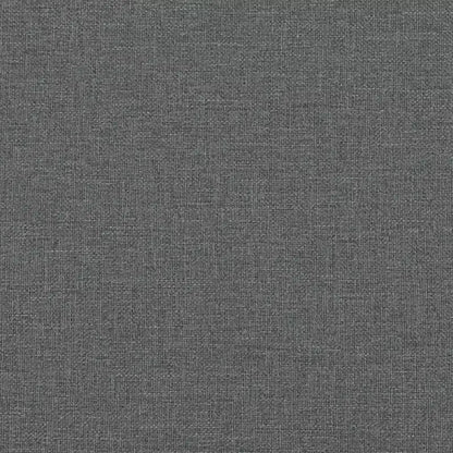 Cadre de lit Gris Foncé Polyester, Contreplaqué, Bois d'ingénierie Twin XL