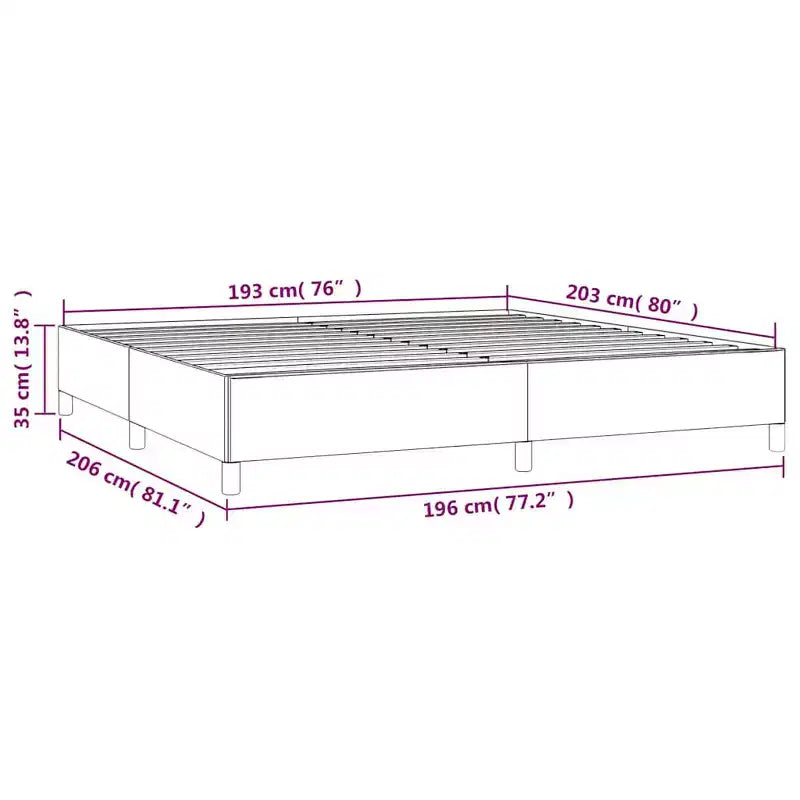 Cadre de lit Cuir synthétique blanc, contreplaqué, bois manufacturé King