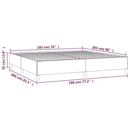 Cadre de lit Cuir synthétique blanc, contreplaqué, bois manufacturé King