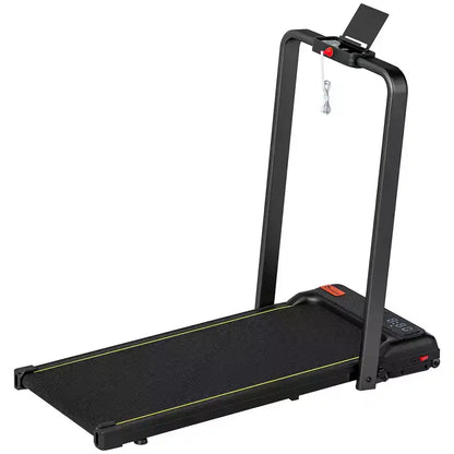 Tapis de marche Soozier, 0,6 à 6,2 mph, pliable, à placer sous un bureau, avec inclinaison, guidon, roues, écran LED et télécommande