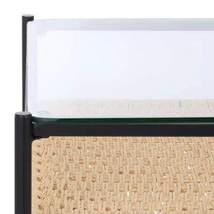 Table basse Omaka 1 étagère - COF2308A - Naturel/Noir - Safavieh