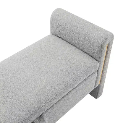Banc de chambre moderne rembourré, Grand pouf de rangement avec accoudoir pour pied de lit, salon, entrée ou salle de lecture