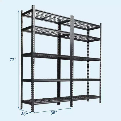 COZONY 5 Tier Metal Storage Shelving Unit, 2000 LBS Capacity Adjustable Rack for Garage Kitchen Bathroom Warehouse