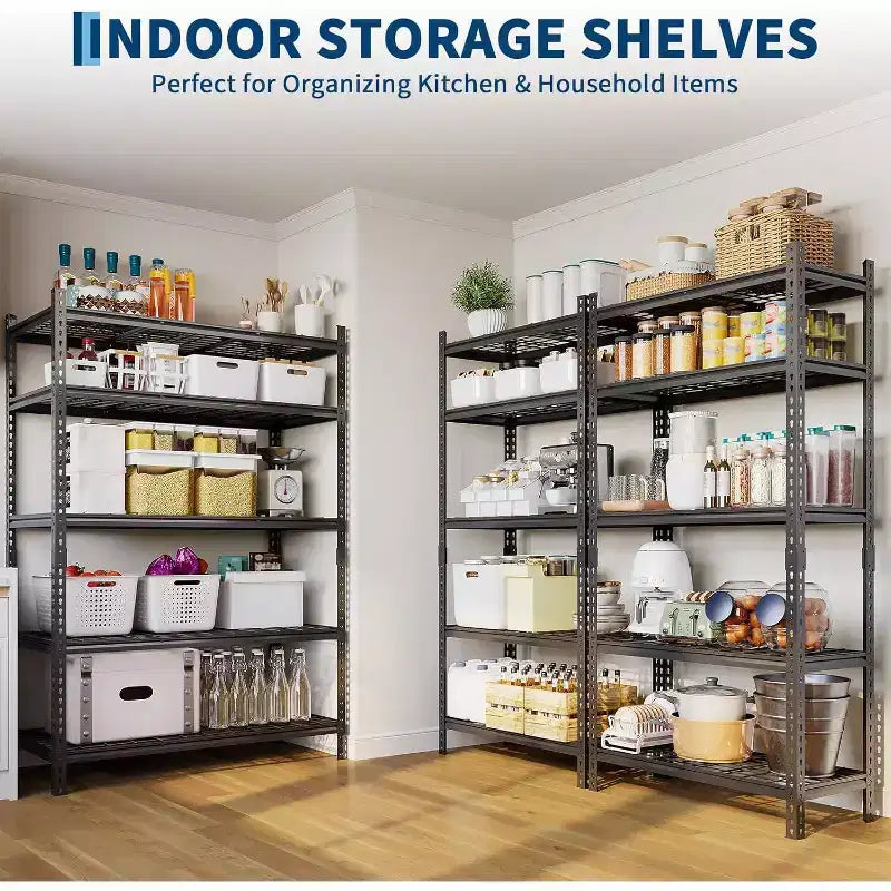 COZONY 5 Tier Metal Storage Shelving Unit, 2000 LBS Capacity Adjustable Rack for Garage Kitchen Bathroom Warehouse