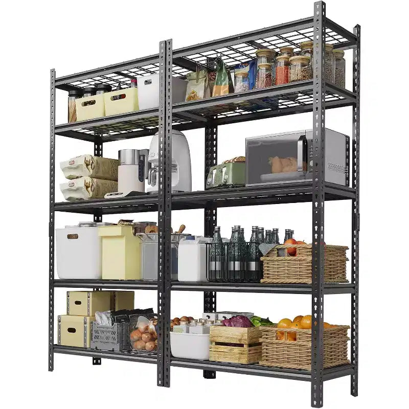 COZONY 5 Tier Metal Storage Shelving Unit, 2000 LBS Capacity Adjustable Rack for Garage Kitchen Bathroom Warehouse
