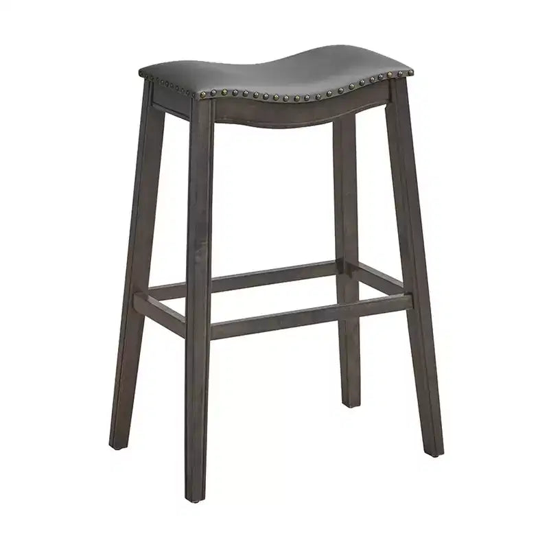 Lot de 2 tabourets de bar Costway, hauteur de bar, chaises de cuisine avec pieds en bois d'hévéa