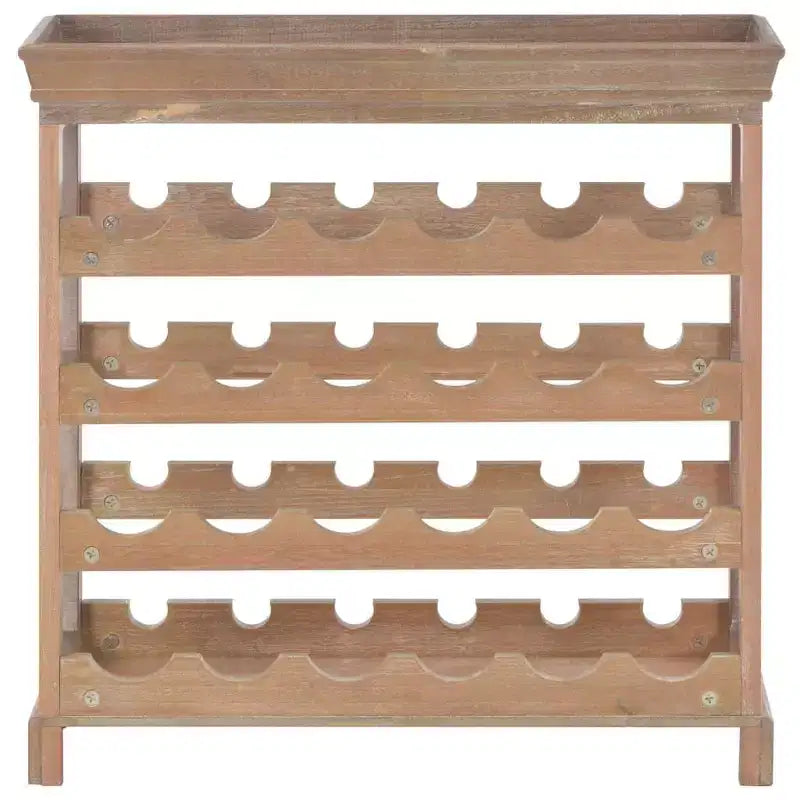 vidaXL Casier à Bouteilles avec Plateau Supérieur, Meuble de Rangement pour Bouteilles, Bois d'Ingénierie