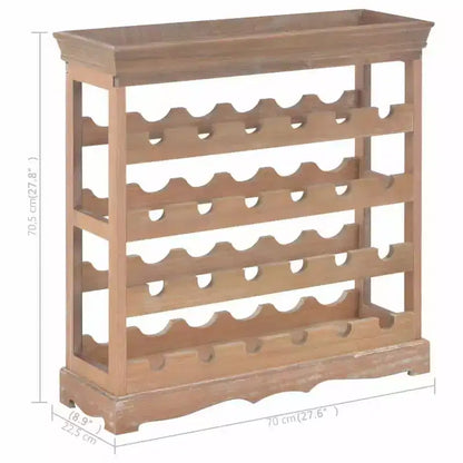 vidaXL Casier à Bouteilles avec Plateau Supérieur, Meuble de Rangement pour Bouteilles, Bois d'Ingénierie