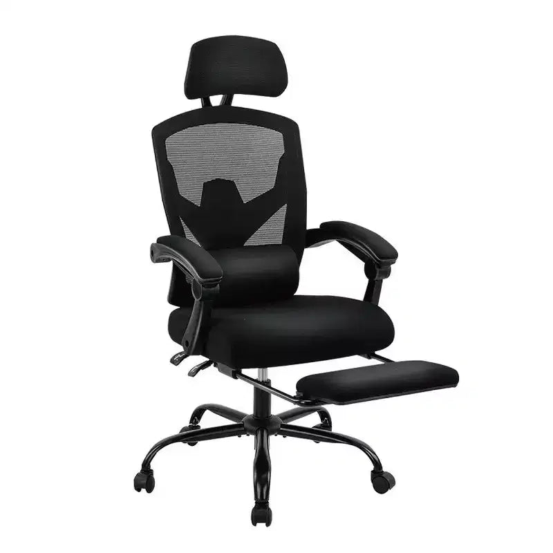 Fauteuil de bureau ergonomique TUYOHW avec repose-pieds, chaise de bureau en maille à dossier haut avec appui-tête réglable et support lombaire pour le bureau à domicile, capacité de 125 kg