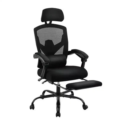 Fauteuil de bureau ergonomique TUYOHW avec repose-pieds, chaise de bureau en maille à dossier haut avec appui-tête réglable et support lombaire pour le bureau à domicile, capacité de 125 kg