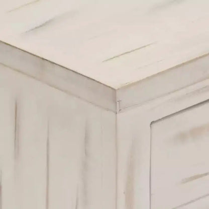 vidaXL Bedside Cabinet White 15.7x11.8x19.7 Solid Mango Wood
