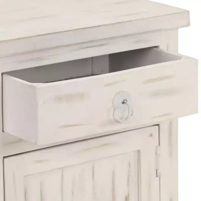 vidaXL Bedside Cabinet White 15.7x11.8x19.7 Solid Mango Wood