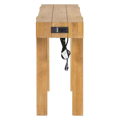 Table console 47" avec tiroirs de rangement, table derrière le canapé en placage bois, table d'entrée étroite pour salon ou bureau à domicile-Panipeachy