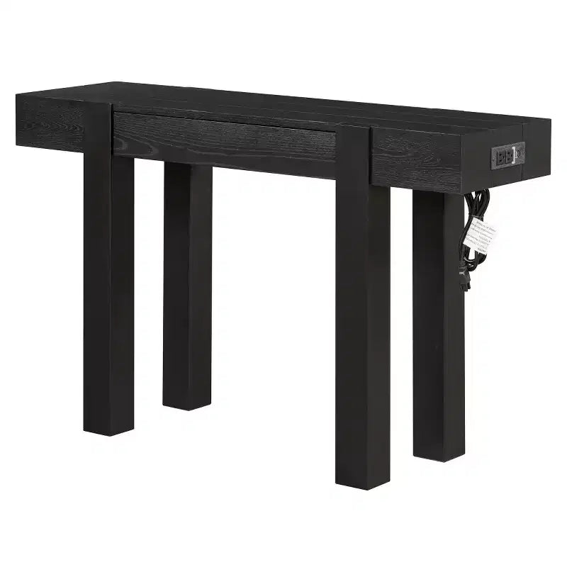 Table console 47" avec tiroirs de rangement, table derrière le canapé en placage bois, table d'entrée étroite pour salon ou bureau à domicile-Panipeachy