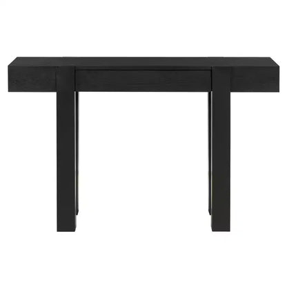 Table console 47" avec tiroirs de rangement, table derrière le canapé en placage bois, table d'entrée étroite pour salon ou bureau à domicile-Panipeachy